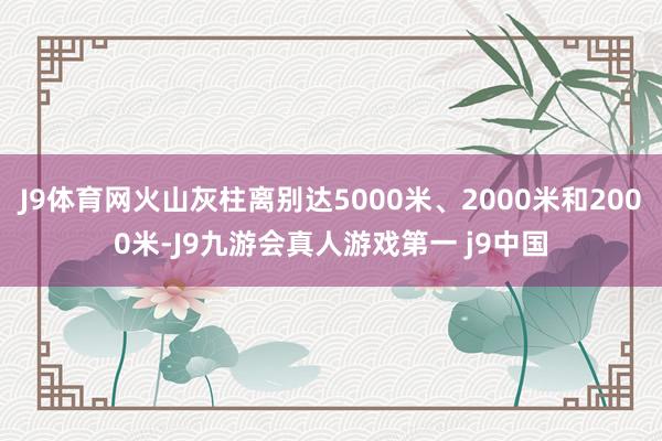 J9体育网火山灰柱离别达5000米、2000米和2000米-J9九游会真人游戏第一 j9中国