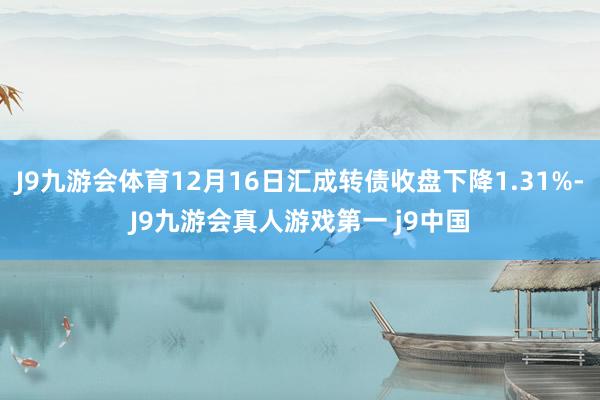 J9九游会体育12月16日汇成转债收盘下降1.31%-J9九游会真人游戏第一 j9中国